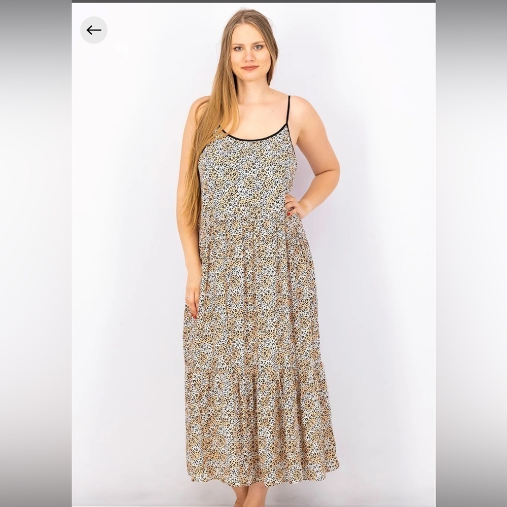 Kensie Women Animal Print Sleeveless Night Dress, Brown and Black Combo size XL